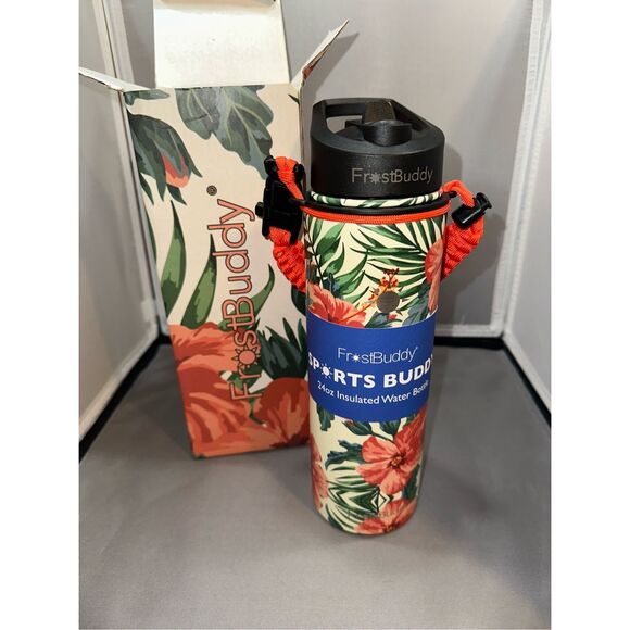 Amazon.com: Frost Buddy 24oz Insulated Water Bottle with  NIB Frost Buddy 24oz Sports Buddy water bottle- hibiscus
